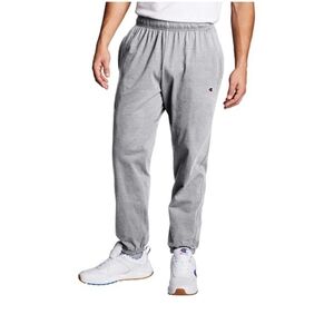 Champion Men’s Closed Bottom Jersey Pants Activewear 5XL In Grey